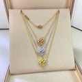VCA Flower 3 Motifs Necklace Diamond