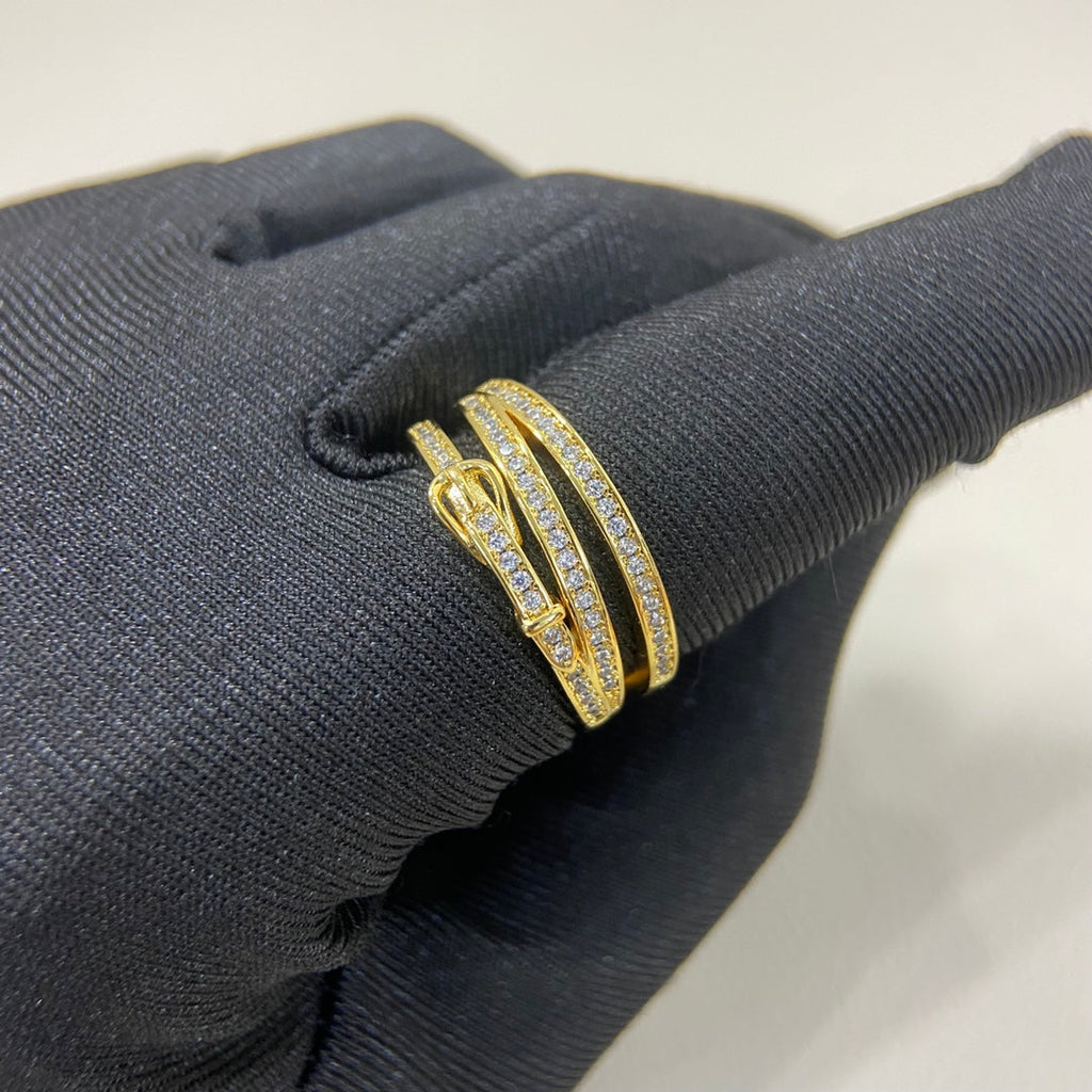 HM Buckle Diamond 3 Ring