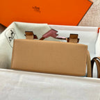 HM Kelly Doll Bag 18cm Light Pink Brown EpsomLeather 284562