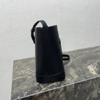 CELINE 25S CUIR TRIOMPHE BAG 30 IN BLACK CALFSKIN