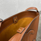 CELINE 25S CUIR TRIOMPHE BAG 30 IN TAN BROWN CALFSKIN