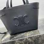 MINI CABAS ANAÏS CUIR TRIOMPHE 21 IN BLACK GRAINED CALFSKIN