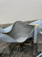 CELINE 25S TEEN LULU BAG 24 IN LIGHT BLUE CALFSKIN GOLD HARDWARE