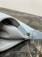 CELINE 25S TEEN LULU BAG 24 IN LIGHT BLUE CALFSKIN GOLD HARDWARE