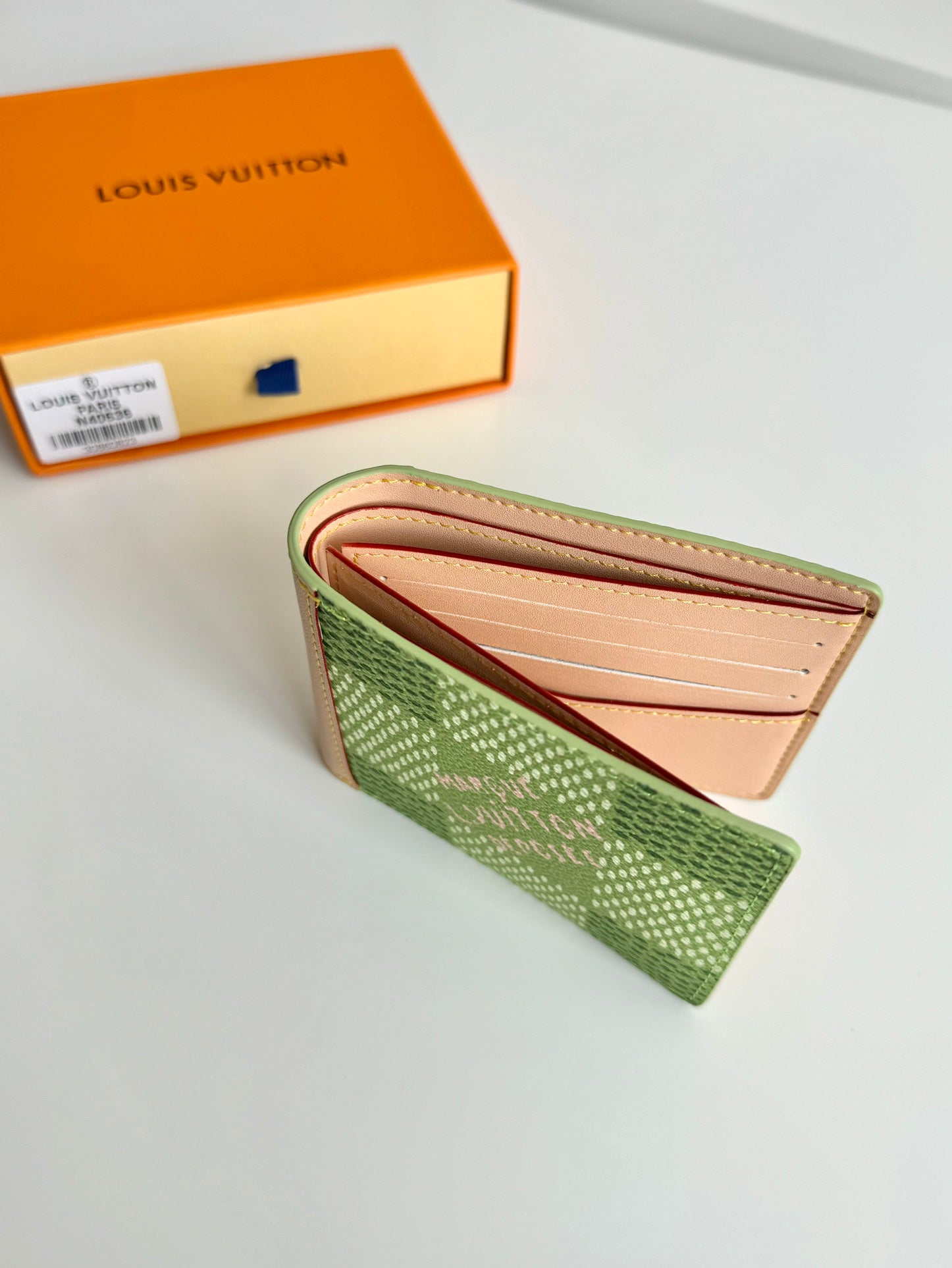 LV x Tyler Slender Wallet Green Damier Golf Canvas 221434