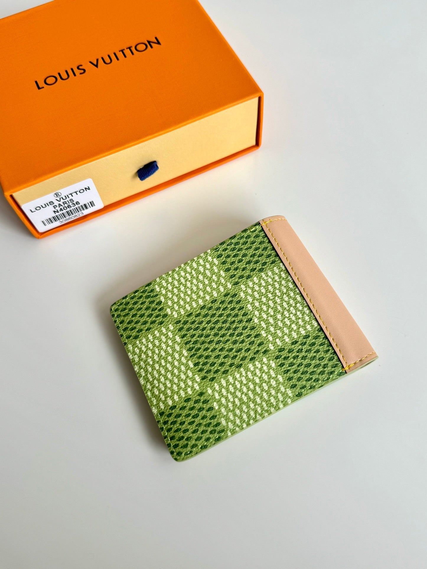 LV x Tyler Slender Wallet Green Damier Golf Canvas 221434