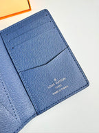 LV Pocket Organizer Black Blue Taiga Cowhide 221441
