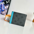LV Multiple Wallet Turquoise Monogram Eclipse Canvas 221448