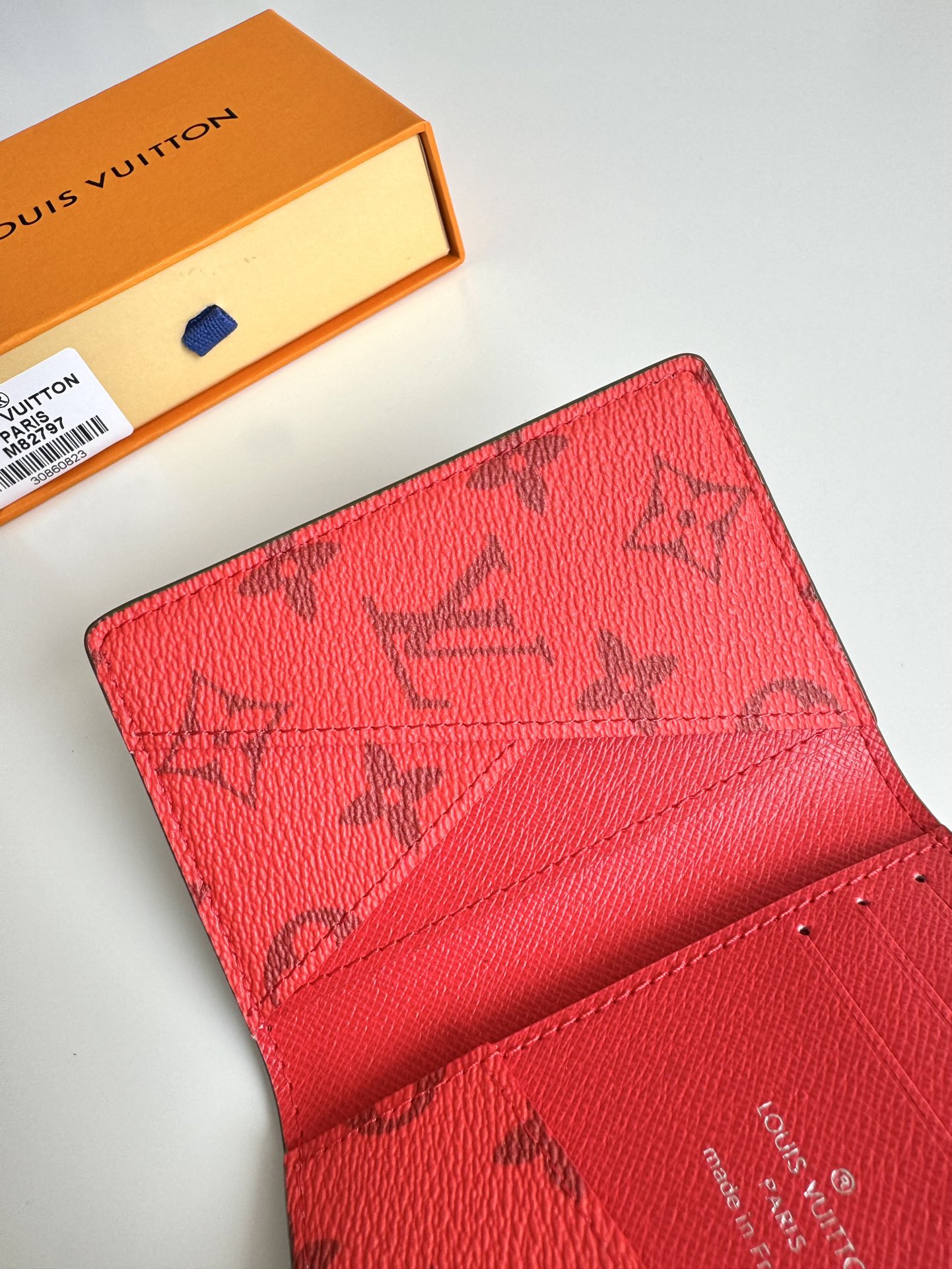 LV M82797 Pocket Wallet Green Red Monogram Canvas 221263