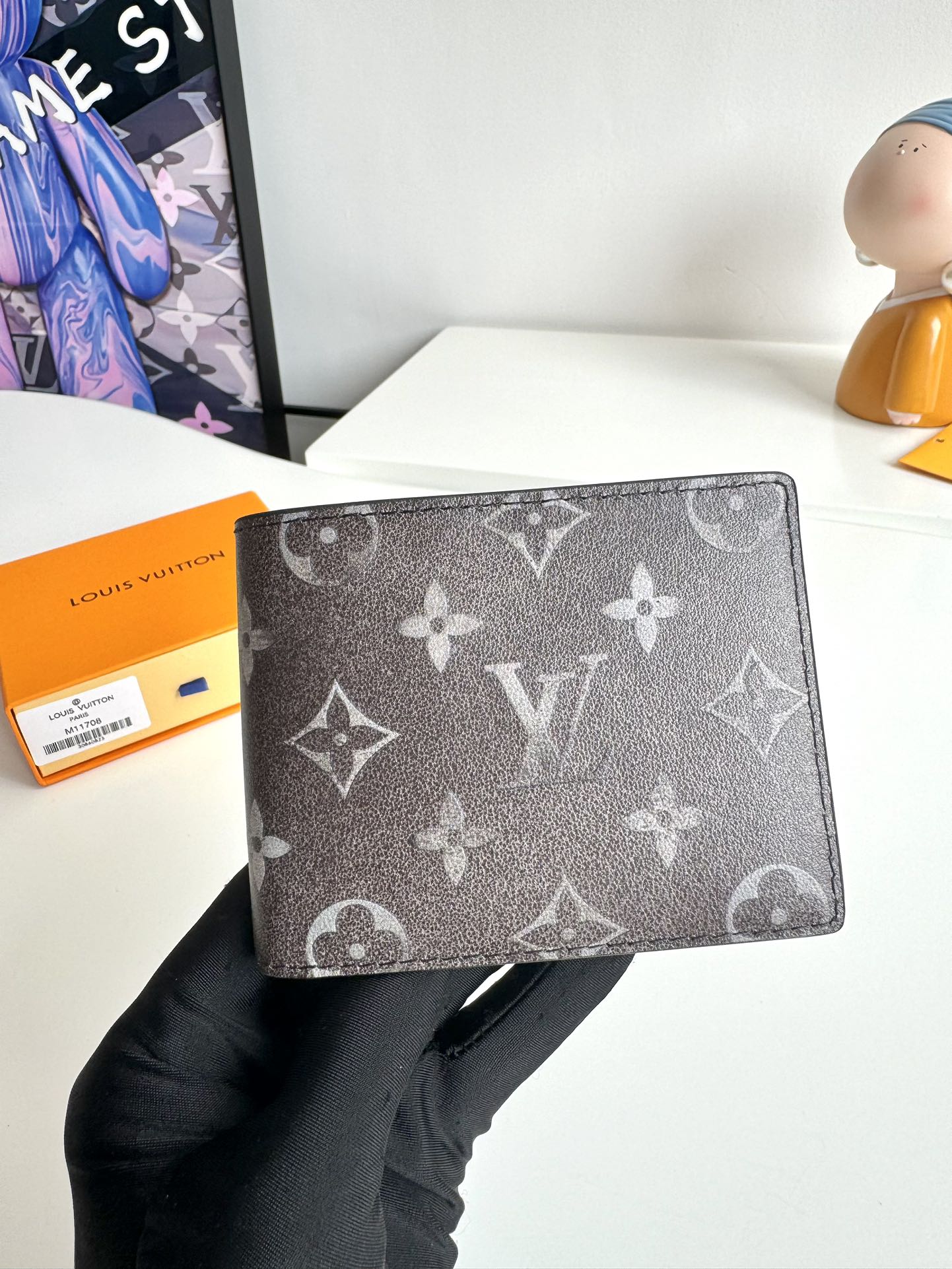 LV Autres Cuirs Slender Wallet Faded Monogram Leather 221268