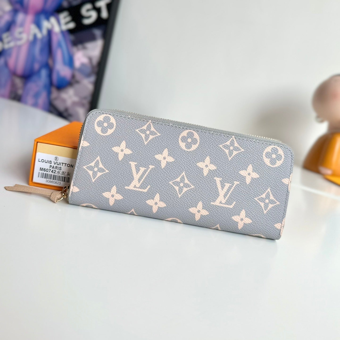 LV Clemence Wallet Trianon Gray Monogram Canvas GHW 221282