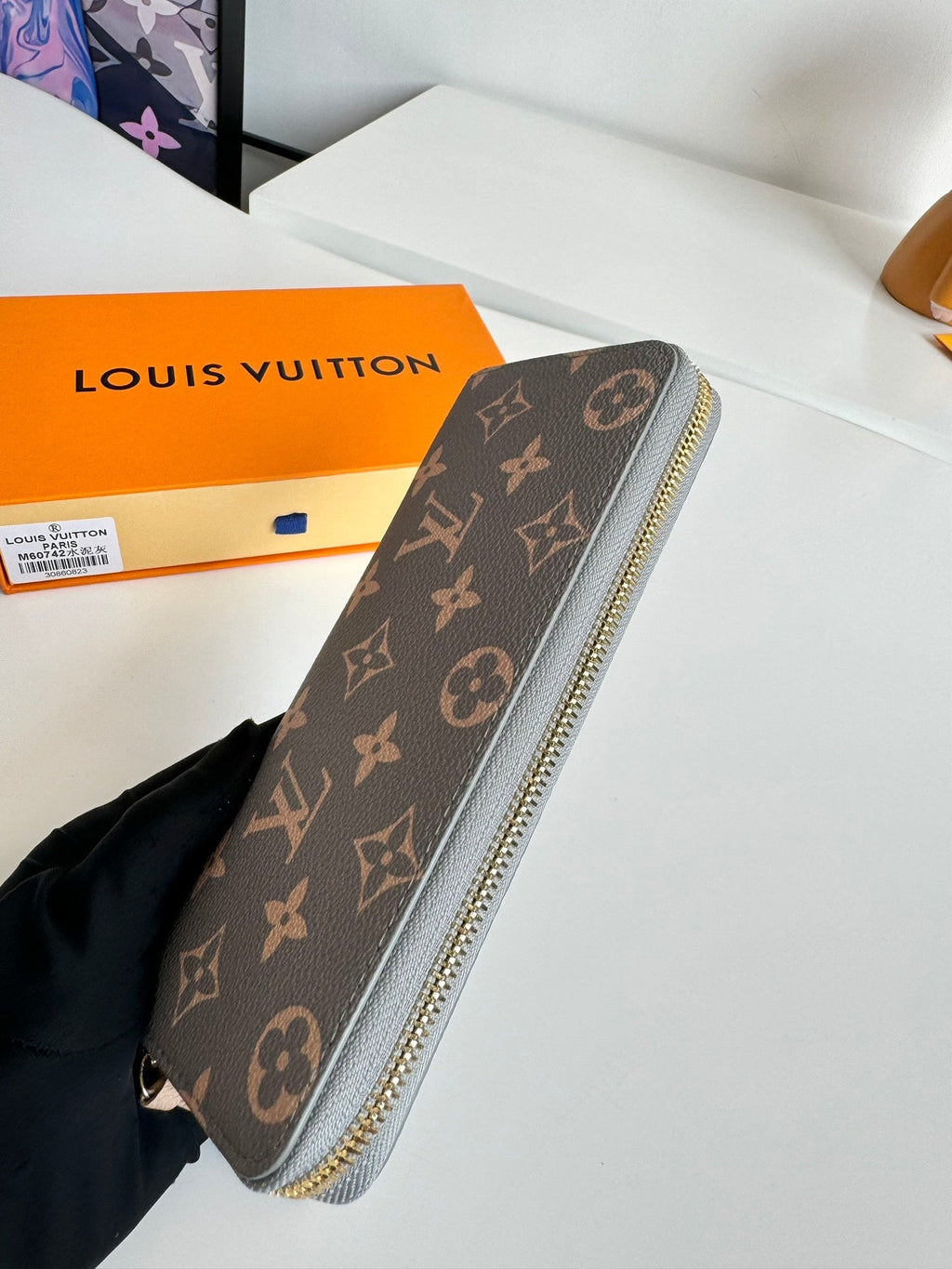 LV Clemence Wallet Trianon Gray Monogram Canvas GHW 221282