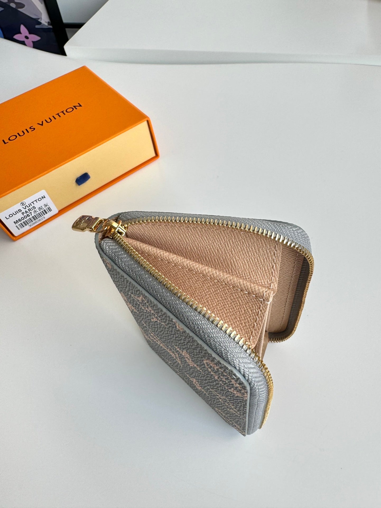 LV Zipper Coin Purse Trianon Gray Monogram Canvas GHW 221285