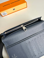 LV Brazza Navy Blue Monogram Gradient Canvas 221312