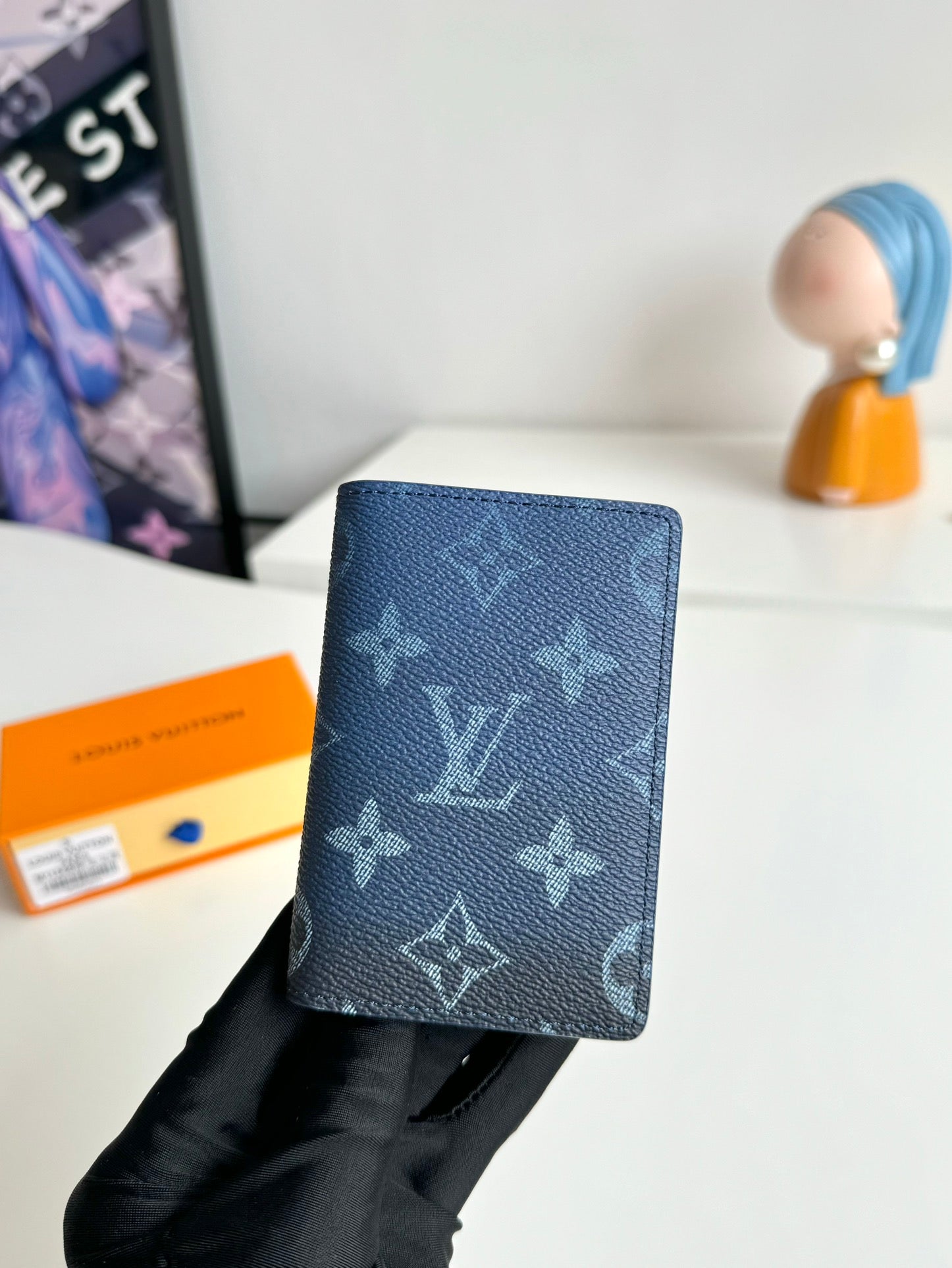 LV Pocket Organizer Navy Blue Monogram Gradient Canvas 221314