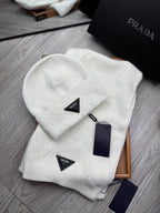 SET SCARF AND HAT IN WHITE WOOL AND RABBIT FUR 397408