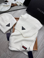 SET SCARF AND HAT IN WHITE WOOL AND RABBIT FUR 397408