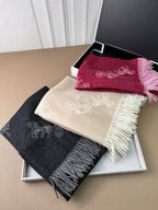 HORSE & CARRIAGE PRINT SCARF 195 CM IN RED PINK 375240
