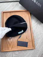 BEANIE HAT IN BLACK WOOL 349648