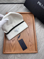 BEANIE HAT IN WHITE WOOL 349649