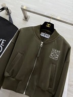Loewe 25 Logo Jersey Track Jacket Green Cotton