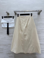 CC Pastoral Style Butterfly Skirt Beige Cotton