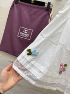 CC Floral Lace Patchwork Shirt White Cotton
