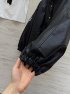 CHANEL 25S STAND-COLLAR LEATHER JACKET 291