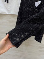CHANEL 25S SEQUIN-EMBELLISHED TWEED JACKET 476
