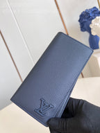 BRAZZA WALLET AEROGRAM 19CM BLUE CALFSKIN