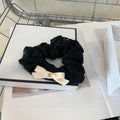 BLACK WRINKLED FABRIC SCRUNCHIE 358298