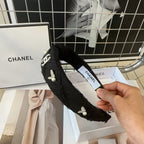 BLACK VOILE AND FABRIC HAIRBAND WITH STICKER 410872