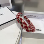 CHERRY RED MIX WHITE WOOL HAIRBAND 412546