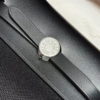 HERMES 25S MINI HERBAG 20 IN FULL BLACK CANVAS SILVER HARDWARE