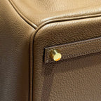 25S HERMES BIRKIN 30 IN DARK BROWN CALFSKIN GOLD HARDWARE