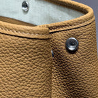 HERMES 25S GARDEN PARTY 30 IN CARAMEL CALFSKIN