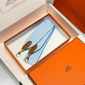 25S HERMES SANGLE ALLEGRO BAG STRAP BLUE 85 IN CANVAS GOLD HARDWARE