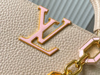 CAPUCINES BB 27CM BEIGE TAURILLON LEATHER
