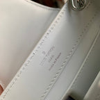 CAPUCINES MINI 21 WHITE CROCODILE EMBOSSED CALFSKIN SILVER HARDWARE