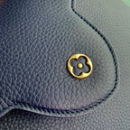 CAPUCINES MINI 21 DARK BLUE TAURILLON GOLD HARDWARE