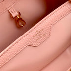 capucines mm 31.5 rose pink taurillon leather gold hardware