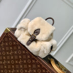 Lv Nano Teddy 25 Brown Monogram Wool