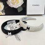 WHITE TWEED HAIRBAND 124640