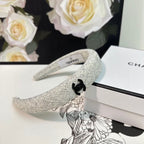 WHITE TWEED HAIRBAND 124640