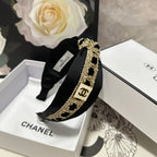 BLACK MIX LIGHT YELLOW FABRIC AND SATIN HEADBAND 168583
