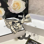 WHITE MIX BLACK SILK HEADBAND 168589