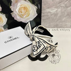 WHITE MIX BLACK SILK HEADBAND 168589