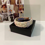 BEIGE FABRIC BRAIDED HAIRBAND 344763
