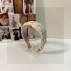 BEIGE FABRIC BRAIDED HAIRBAND 344763