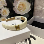 WHITE RAFFIA WOVEN HAIRBAND 369330
